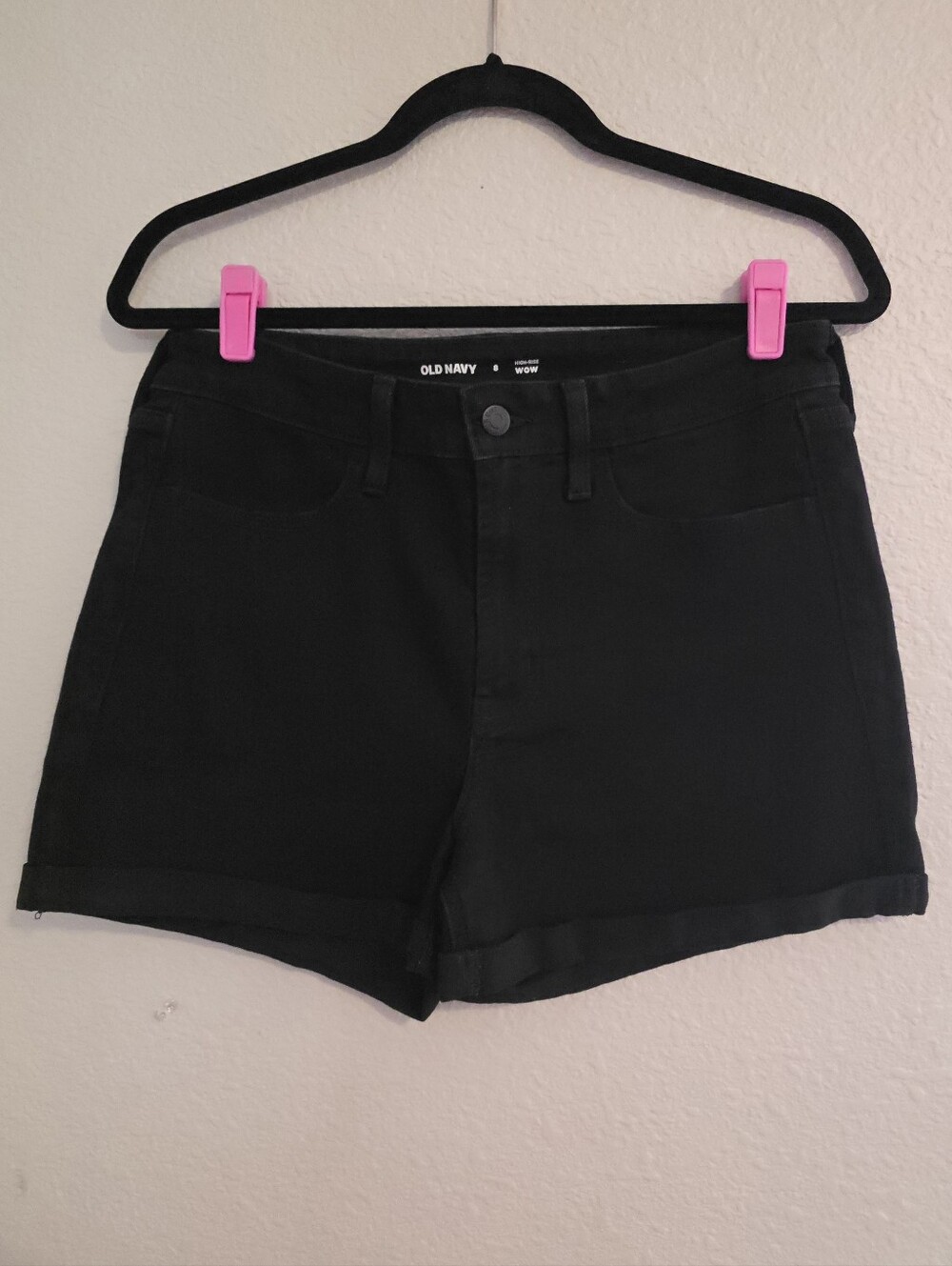 Old Navy Black High Waisted Denim Shorts
